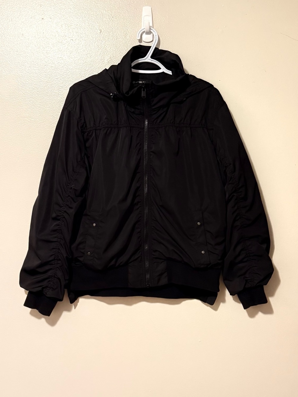 Athleta Black Women's Bomber Jacket with Hood